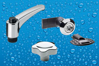 Elesa high quality chrome on engineering plastic rivals stainless steel for standard components in hygiene applications