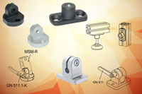 Elesa Profile Compatible mounting components for aluminium frame machine screens and guards