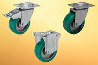 Soft Polyurethane Wheeled Castors from Elesa