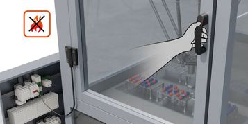 Cerniere CFM-PC con passaggio cavi integrato
