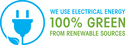 We use electrical energy 100% Green from renewable sources